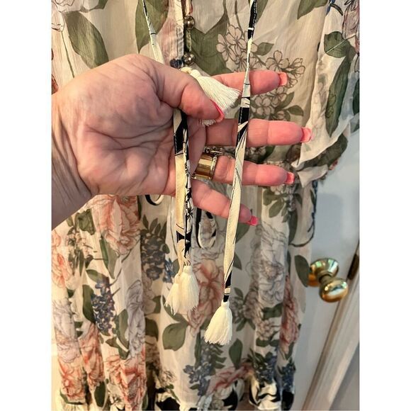 Jade Johnny Was Marion Silk Floral Tiered Maxi Dress sz XS NWOT ( it popped off) - Picture 5 of 13